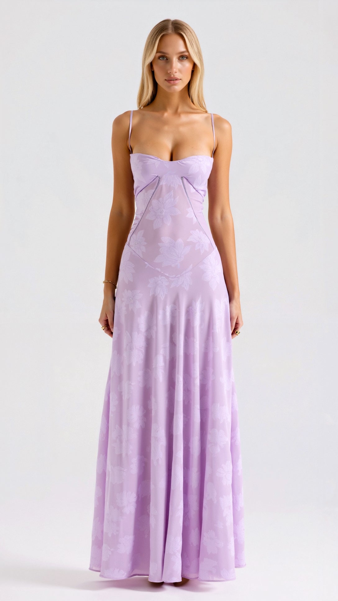 LuminaElegance Női Esküvői Vendég Slip Maxi Ruha Elegáns