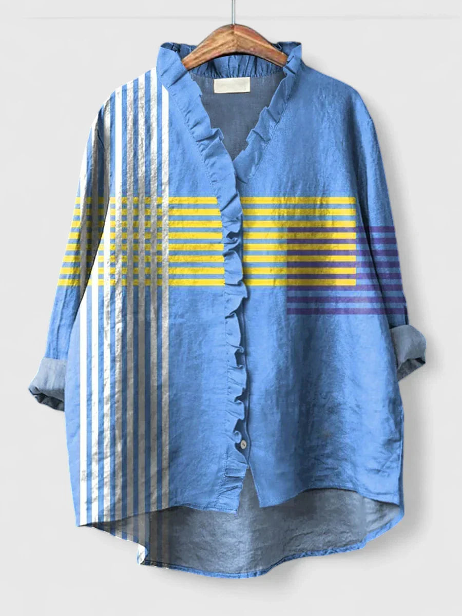 Mira Női Laza, Könnyű Blúz V-Nyakkal Mindennapokra