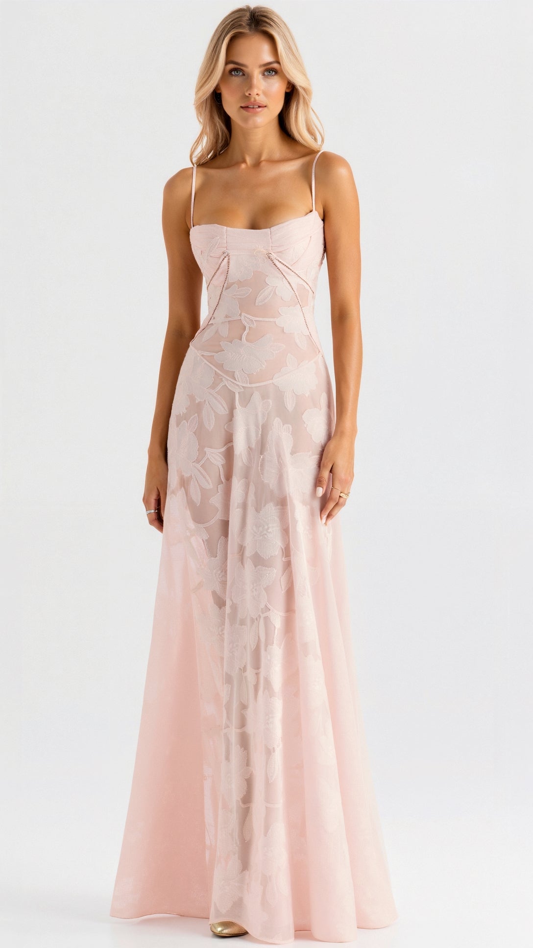 LuminaElegance Női Esküvői Vendég Slip Maxi Ruha Elegáns
