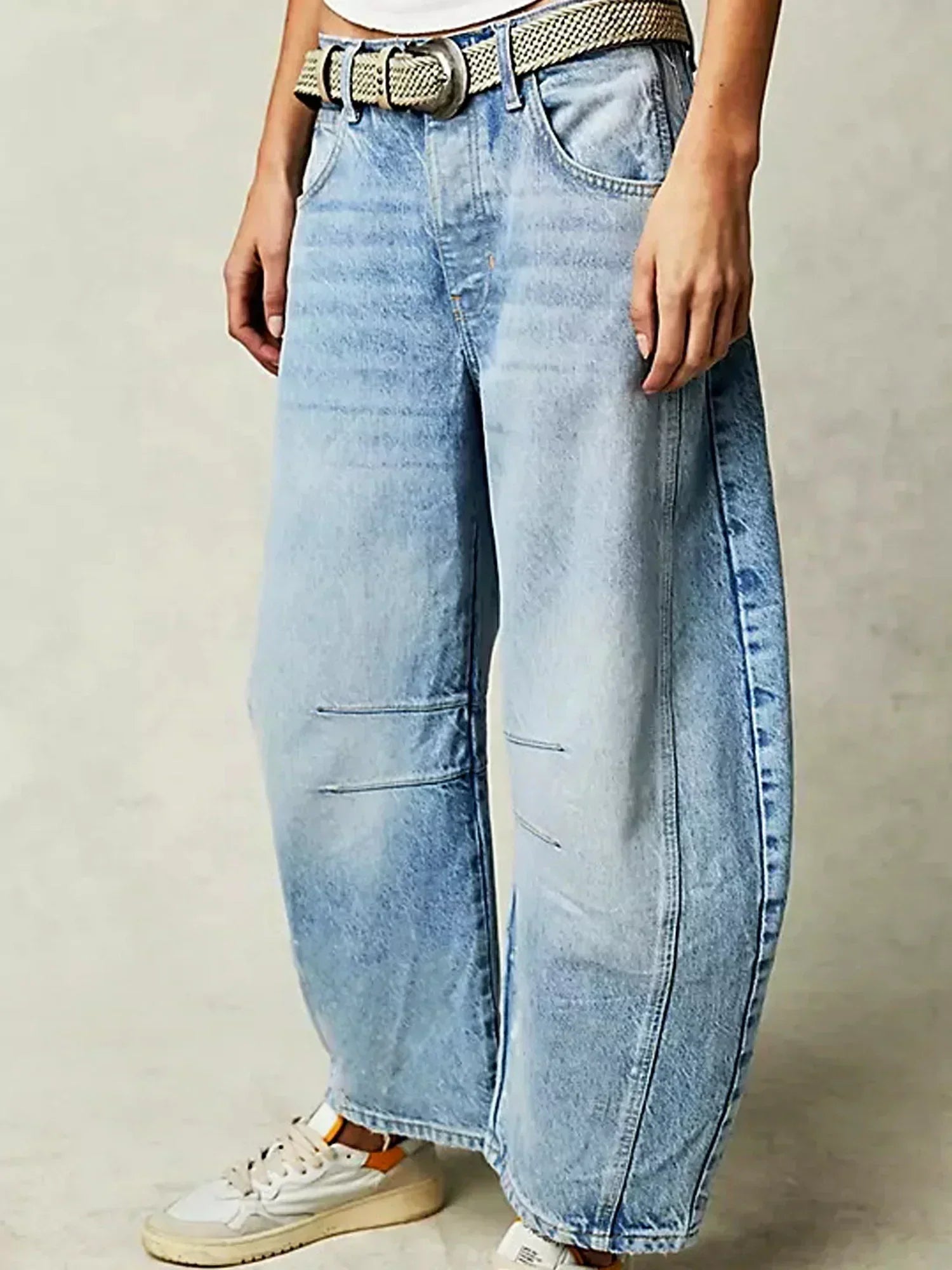 Auroriana Női Nyomtatott Farmer Széles Szárú Jeans