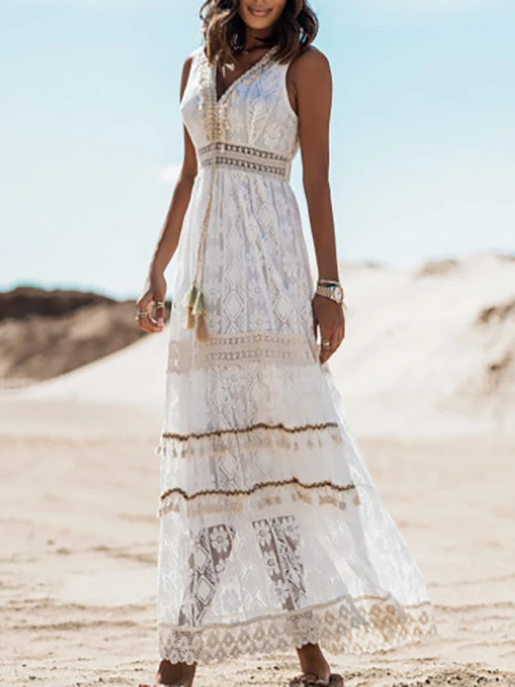 Elara Női Bohemian Stílusú Nyári Maxi Ruha A Boho Elegancia Kedvelőinek Napsütéses Kiruccanásokhoz