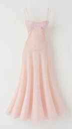 LuminaElegance Női Esküvői Vendég Slip Maxi Ruha Elegáns
