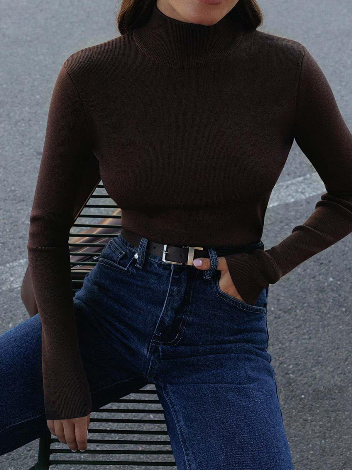 Aurelia Női Tavaszi Kényelmes Mock-Neck Top Kollekció