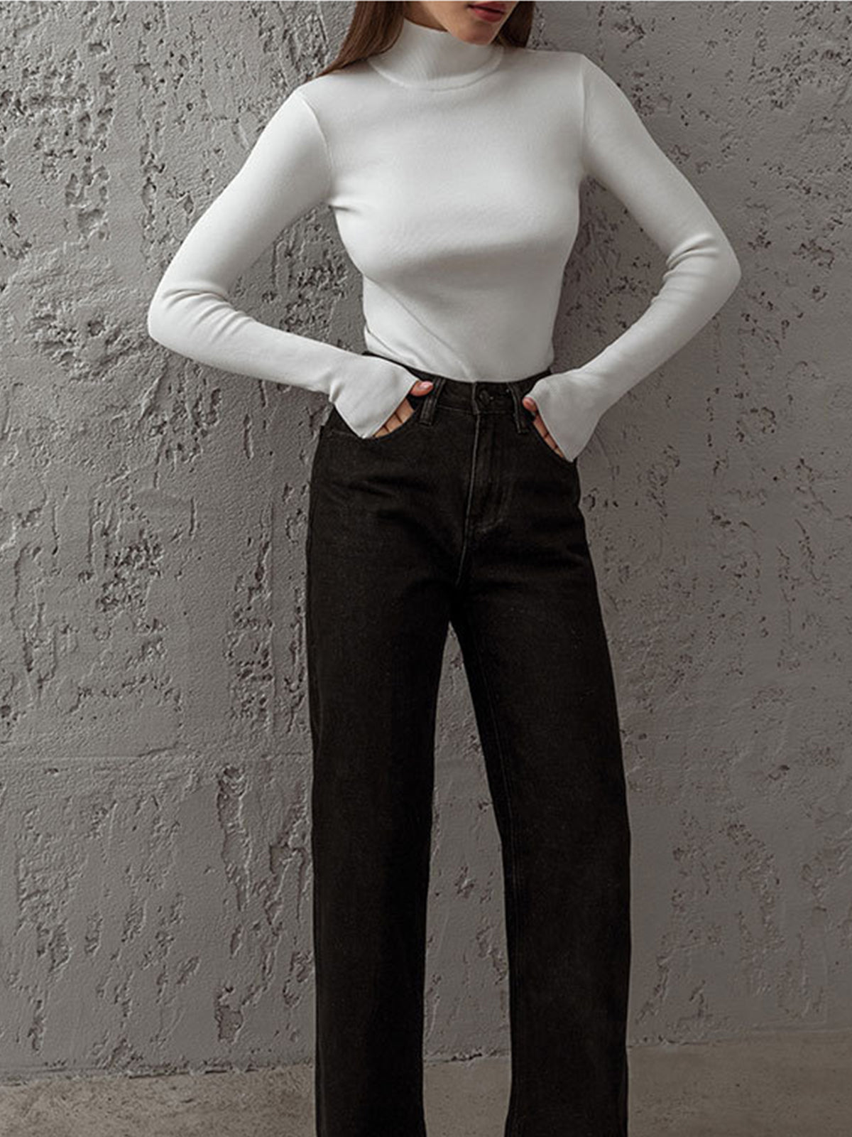 Aurelia Női Tavaszi Kényelmes Mock-Neck Top Kollekció