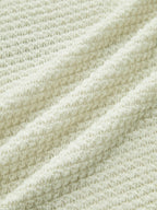 Nova Női Hosszú Ujjú Crop Top Waffle Knit Anyagból