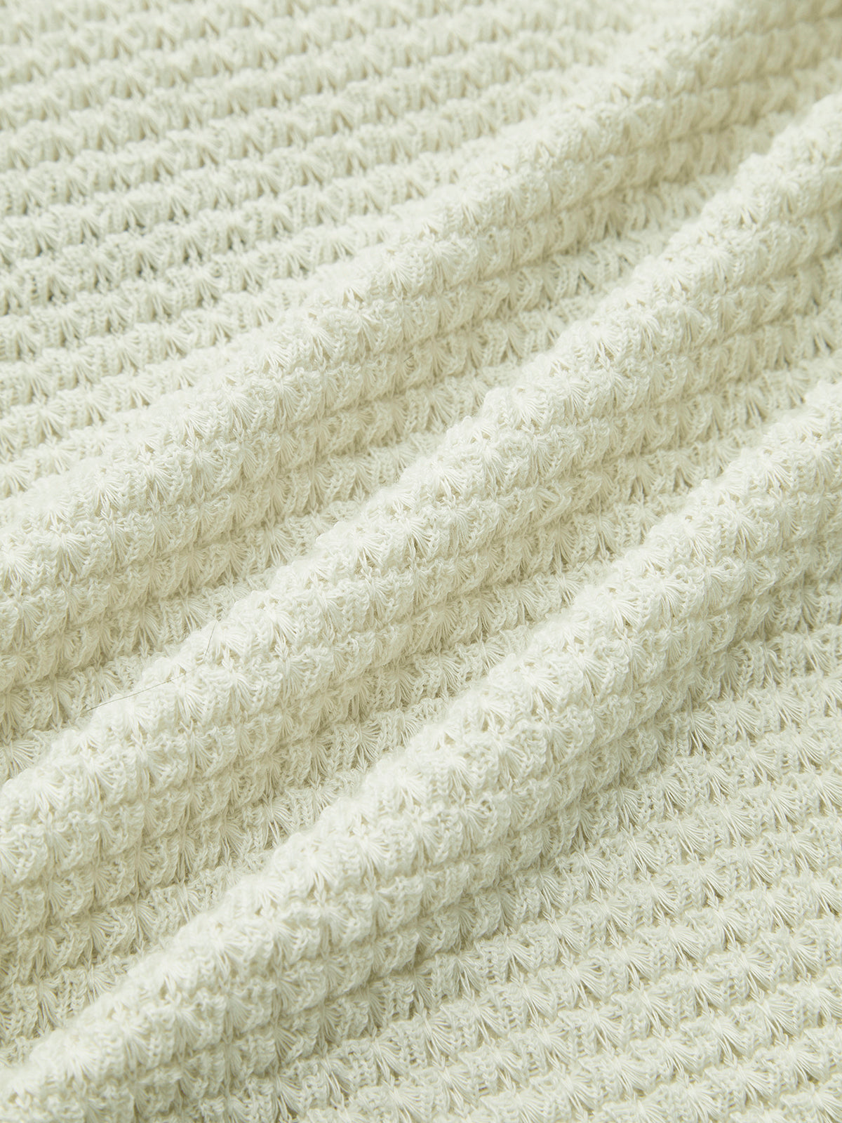 Nova Női Hosszú Ujjú Crop Top Waffle Knit Anyagból