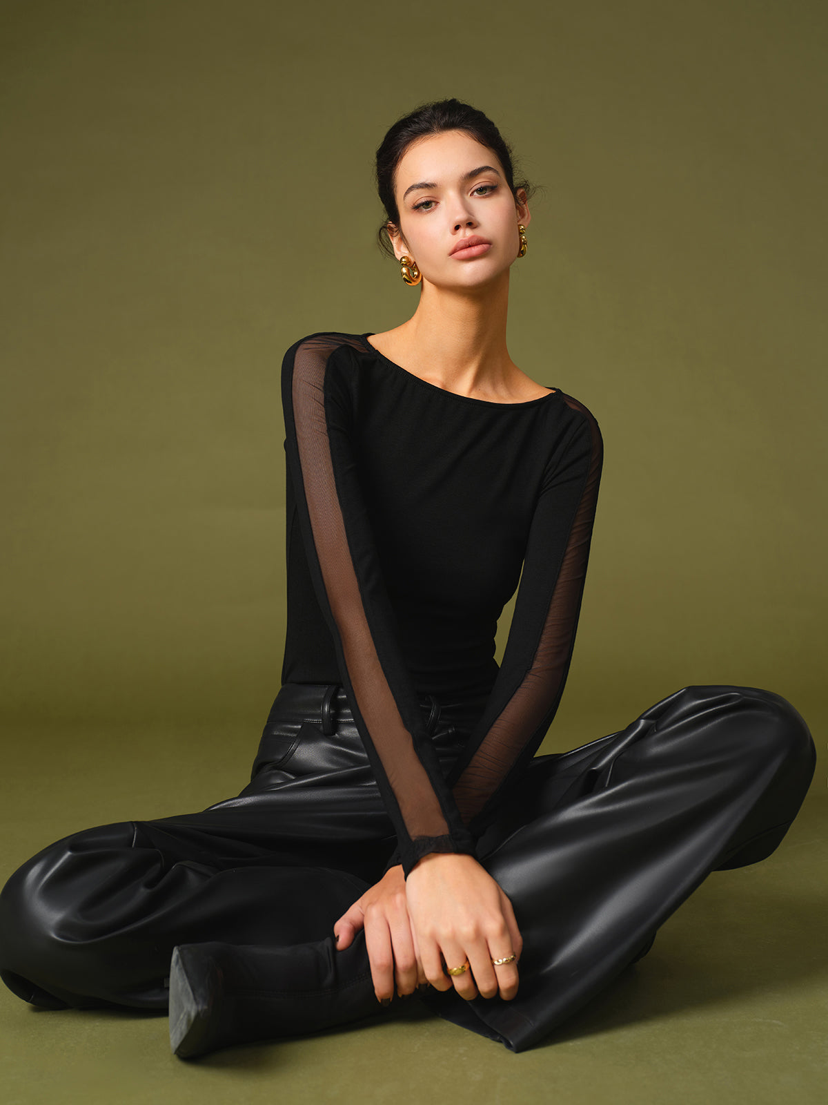 Aurora Női Tavaszi Stílusos Mesh-Árnyékú Póló Kollekció