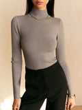 Aurelia Női Tavaszi Kényelmes Mock-Neck Top Kollekció