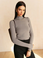 Aurelia Női Tavaszi Kényelmes Mock-Neck Top Kollekció