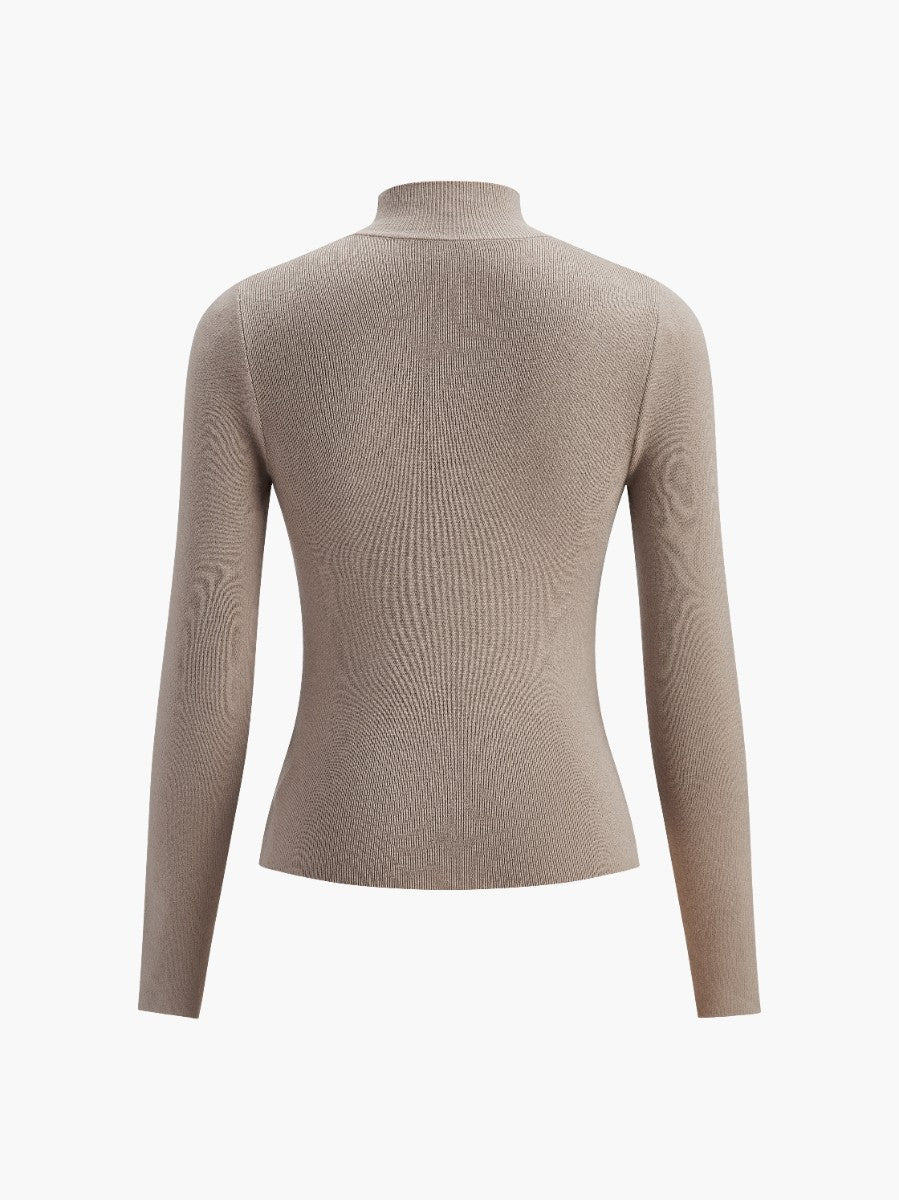 Aurelia Női Tavaszi Kényelmes Mock-Neck Top Kollekció