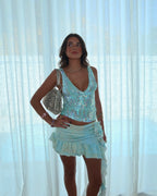 Nova Női Pailletten V-nyakú Party Tanktop Nova Női