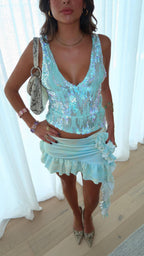 Nova Női Pailletten V-nyakú Party Tanktop Nova Női