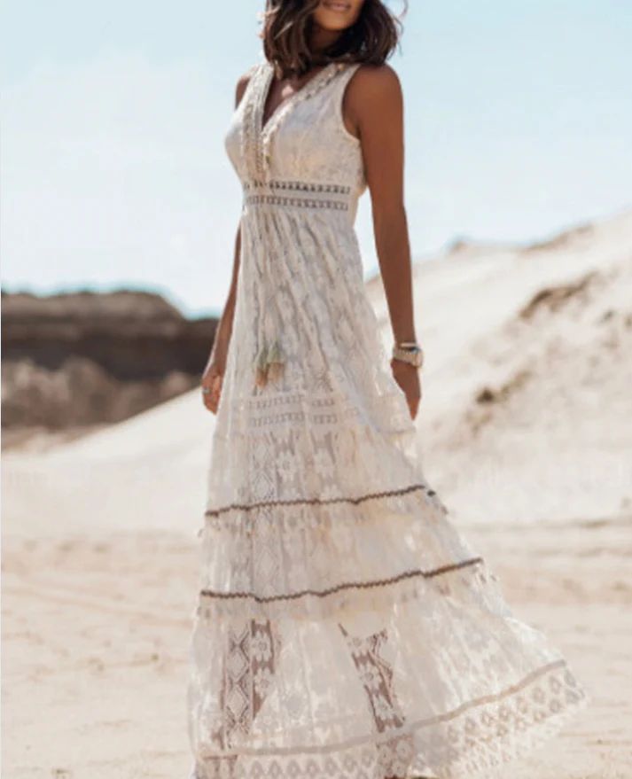 Elara Női Bohemian Stílusú Nyári Maxi Ruha A Boho Elegancia Kedvelőinek Napsütéses Kiruccanásokhoz