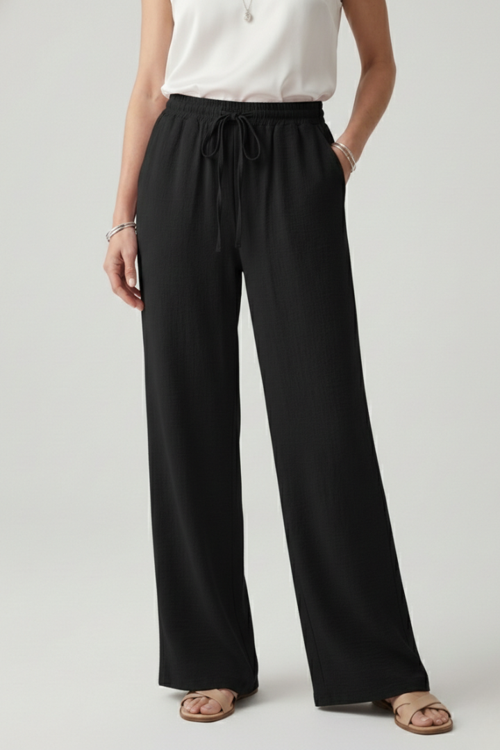 Aurelia Női Palazzo Nadrág Zsinóros Derékkal És Zsebekkel