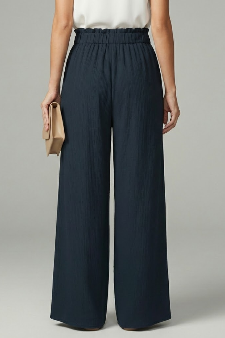 Aurora Női Palazzo Nadrág Kötőövvel És Széles Szárral