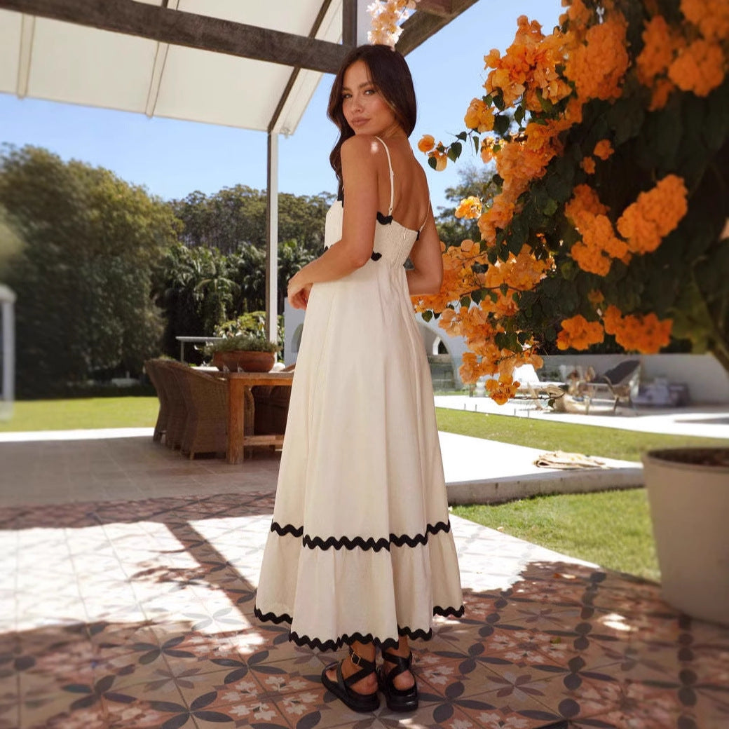 Astra Női A Vonalú Maxi Ruha Spagetti Pántokkal Kényelmes