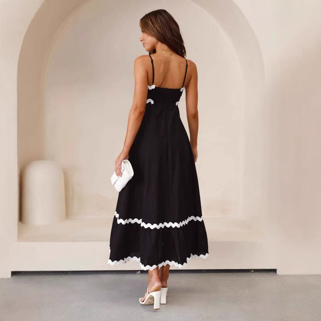 Astra Női A Vonalú Maxi Ruha Spagetti Pántokkal Kényelmes