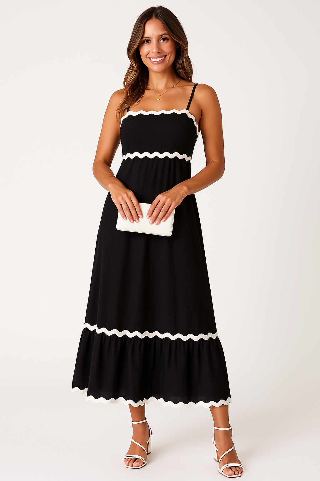 Astra Női A Vonalú Maxi Ruha Spagetti Pántokkal Kényelmes