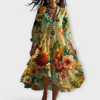 Astra Női Vintage Boho V-nyakú Nyári Ruha Női Vintage Boho V-nyakú Nyári Ruha Astra